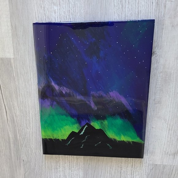 Original Art, Northern Lights, Acrylic Painting With Resin - Picture 6 of 7